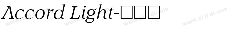 Accord Light字体转换